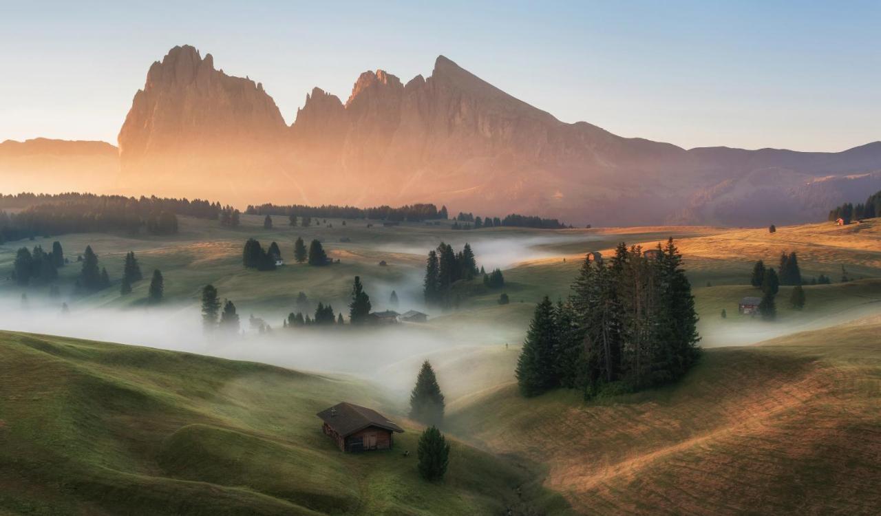 Hotel Goldknopf Alpe Di Siusi Exterior foto